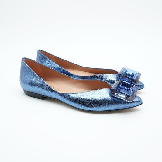 Ballerina Metallic Navy