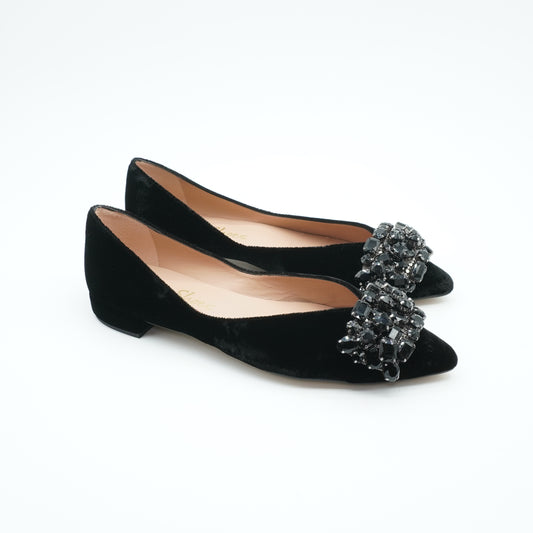 Ballerina Crystal Velvet Black