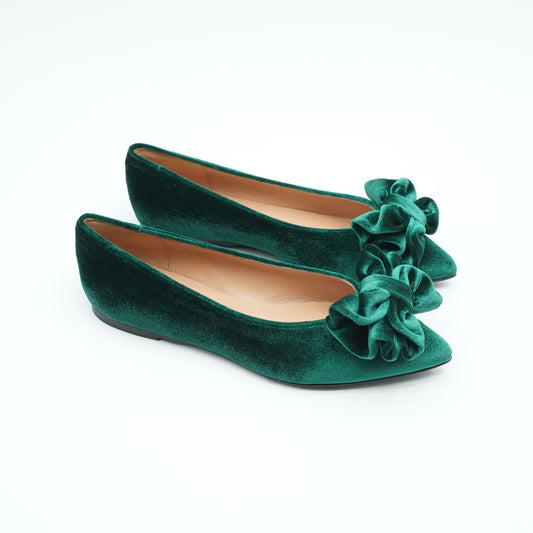 Bow Flats Velvet Green