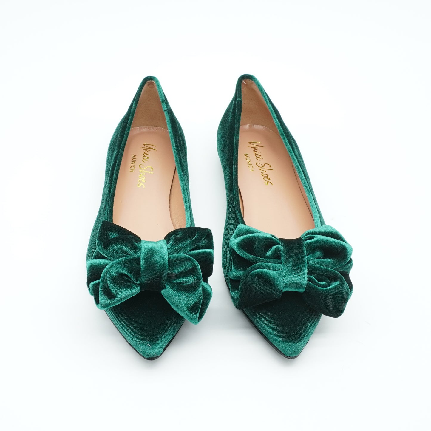 Bow Flats Velvet Green