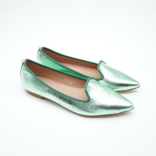 Loafer Grün Metallic