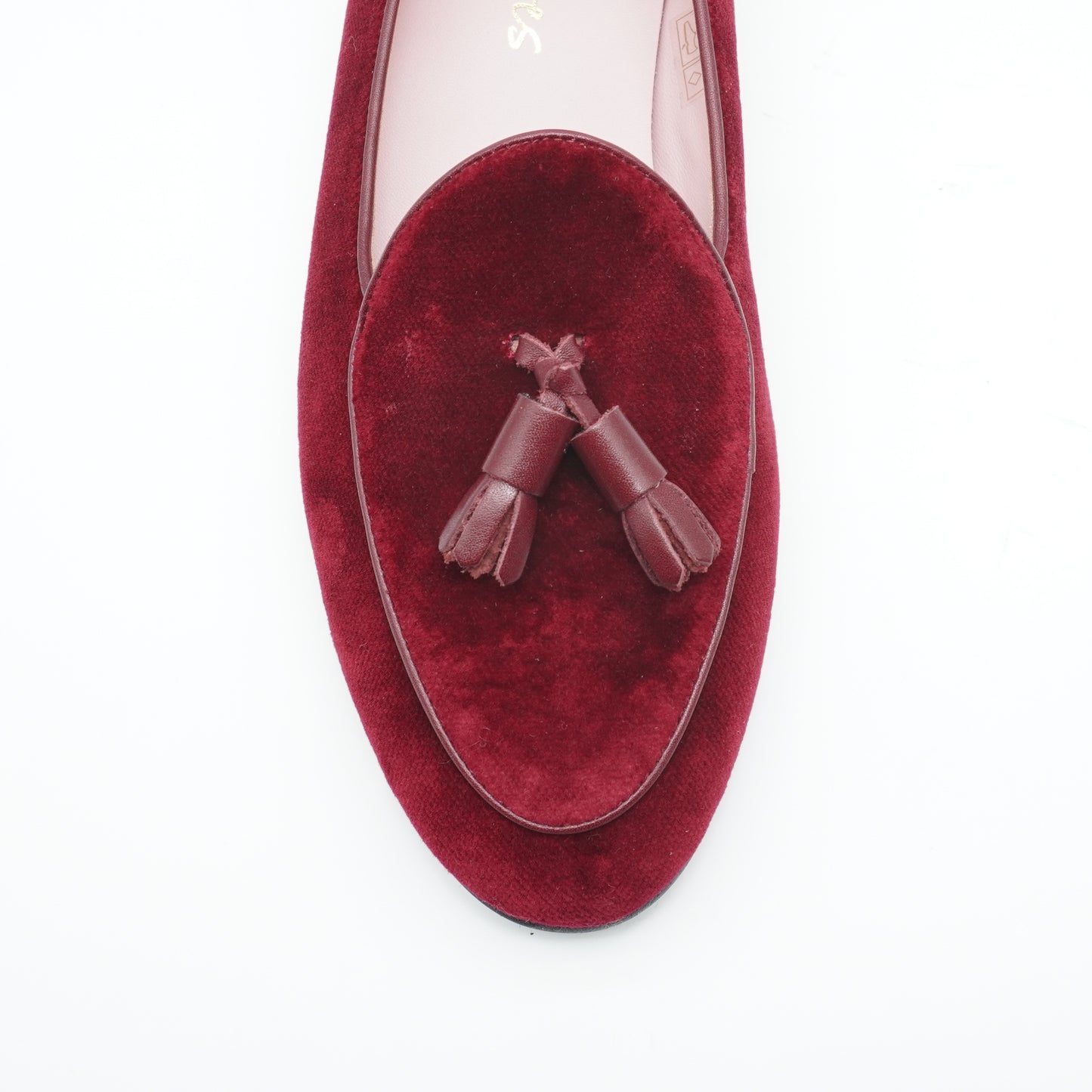 Tassel Loafer Velvet Bordeaux