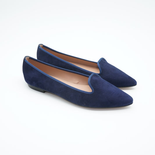 Pointy Loafer Wildleder Navy