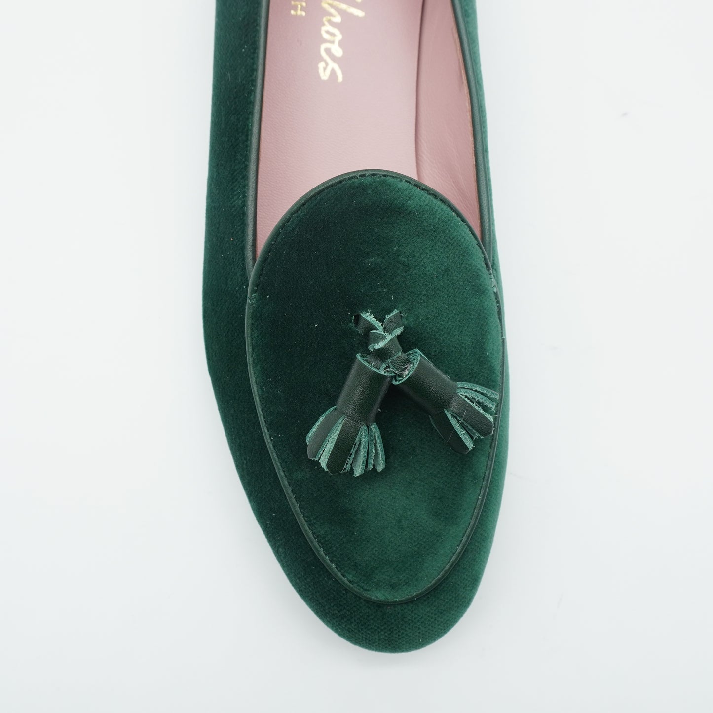 Tassel Loafer Velvet Dark Green