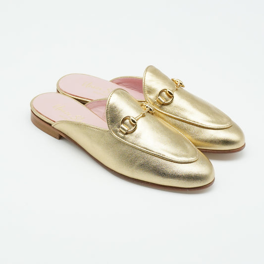Horsebit Mule Gold