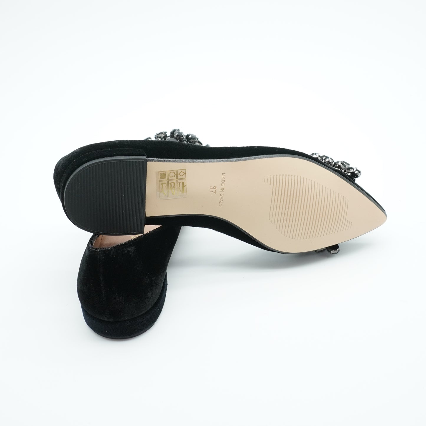 Ballerina Crystal Velvet Black