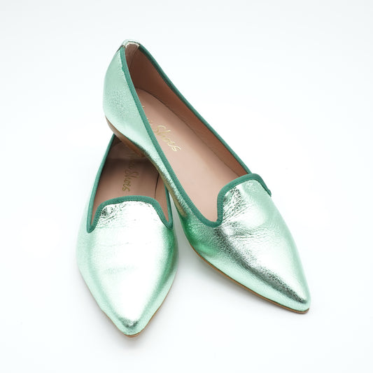 Loafer Grün Metallic