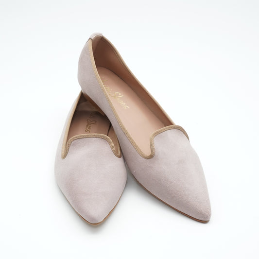 Pointy Loafer Wildleder Taupe