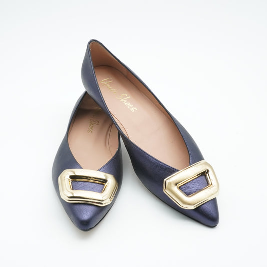 Ballerina Metallic Dark Navy