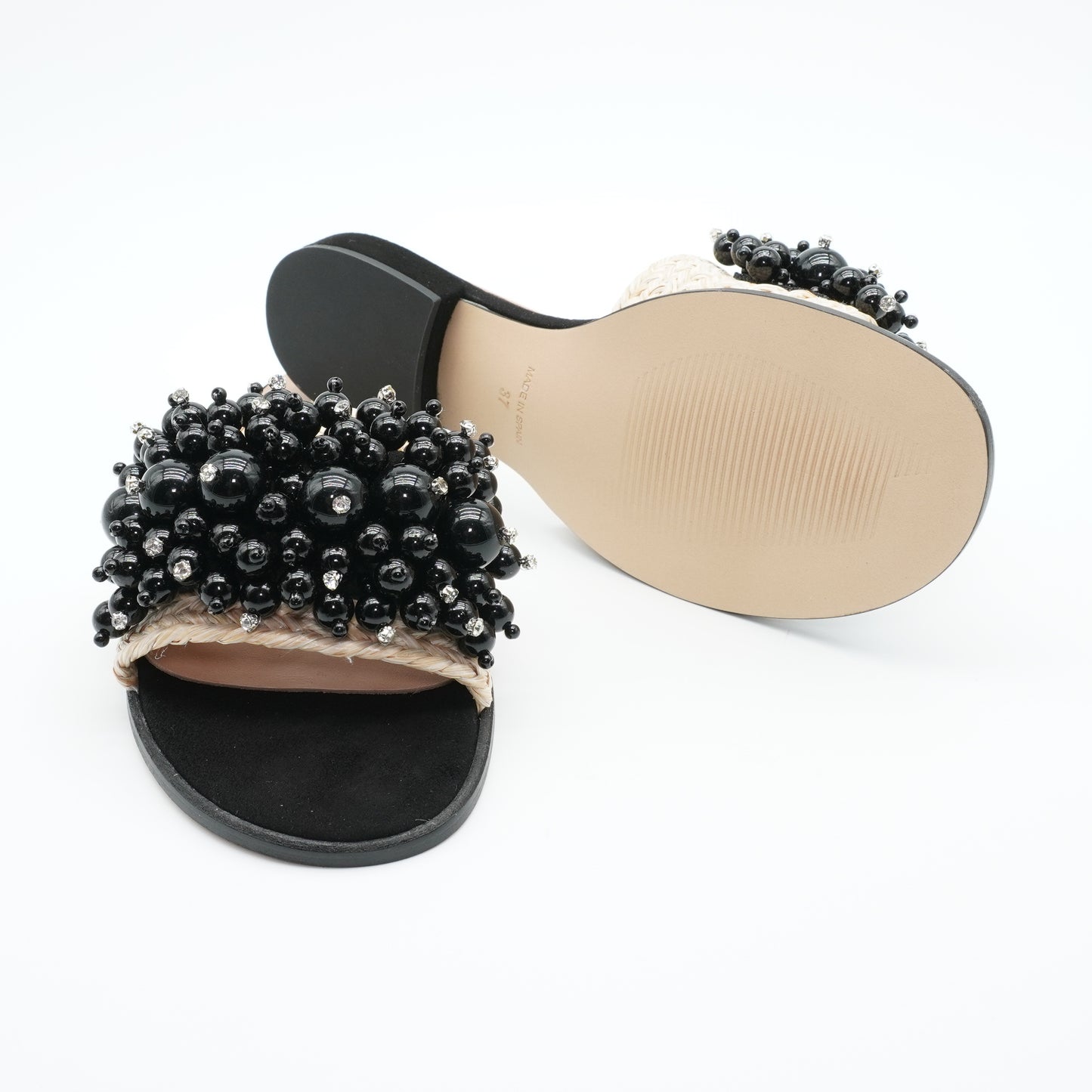 Sandale Perle Schwarz