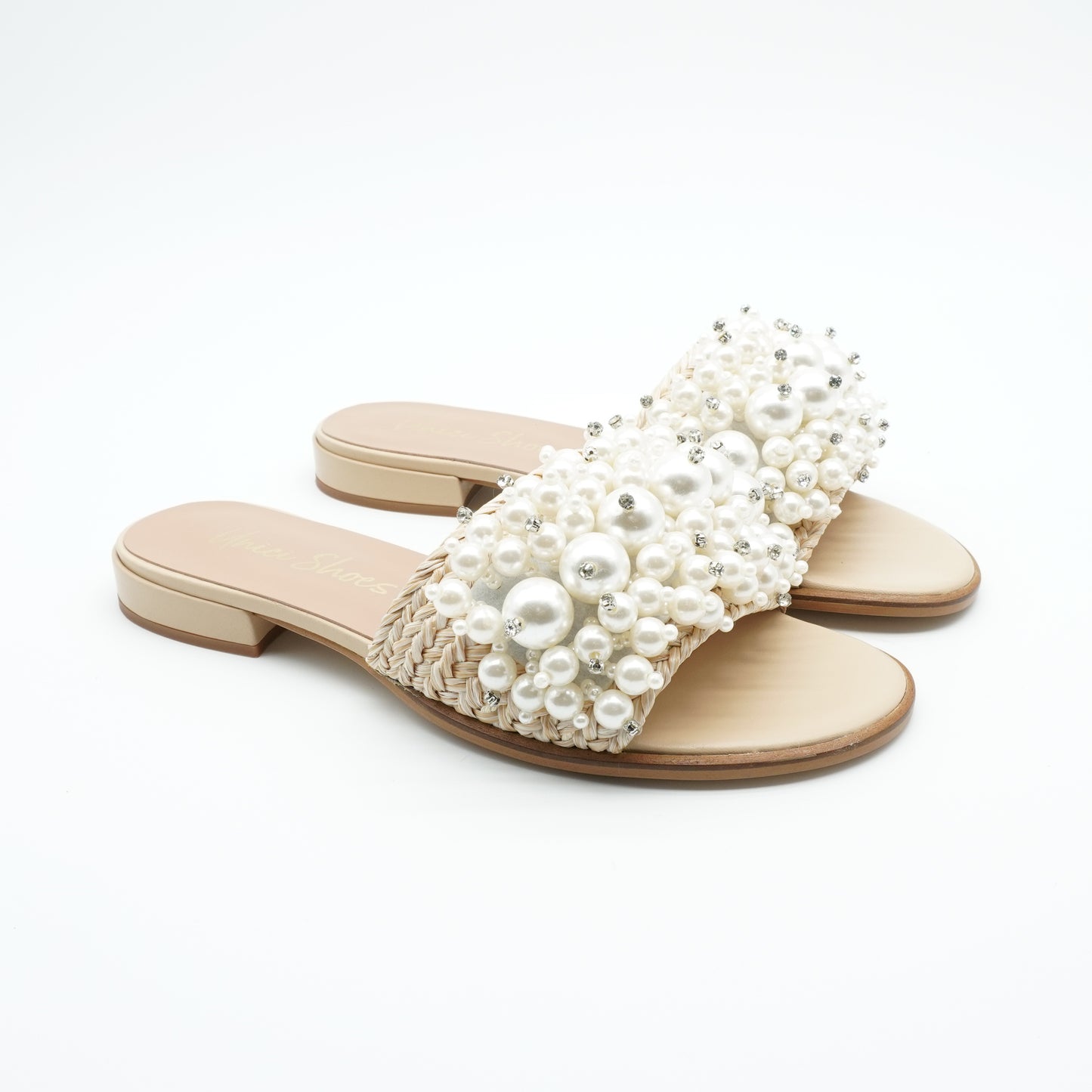 Sandale Perle Weiß